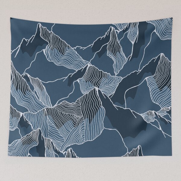 Item preview, Night blue peaks designed and sold by Swadeillustrations.