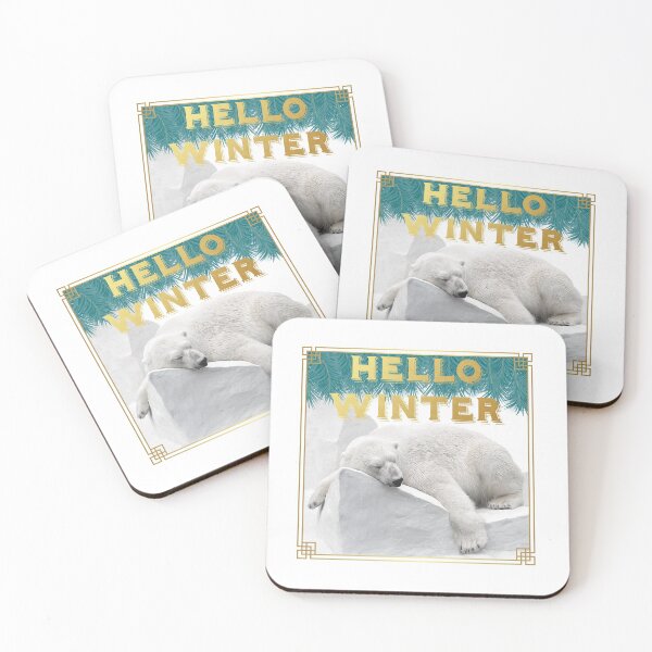 Item preview, Sarcastic “Hello Winter” Bear designed and sold by PawsitiveMum.