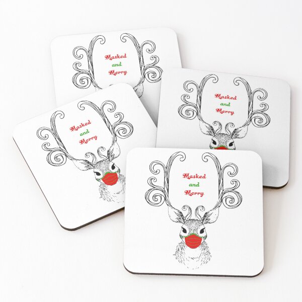 Item preview, Masked and Merry Christmas Quarantine Design designed and sold by ZamuDesign.
