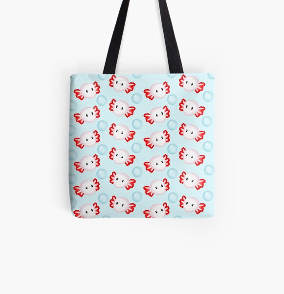 Axolotl Overload (White) All Over Print Tote Bag