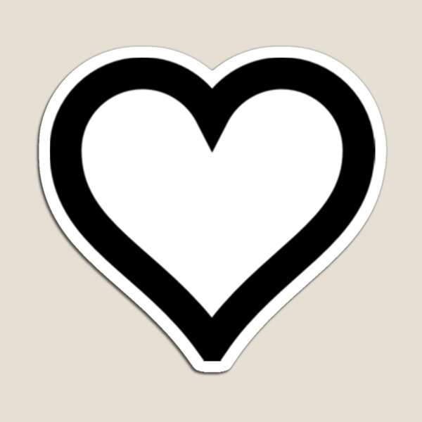 bar magnet clipart black and white heart