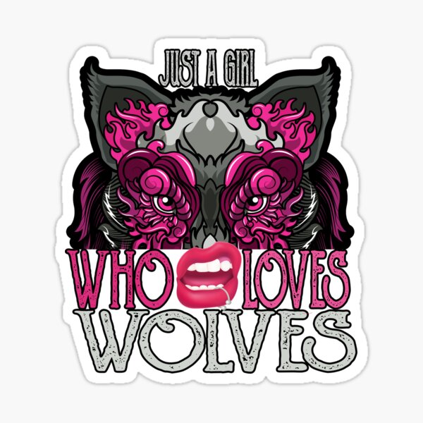 Vista previa del artículo con la obra «solo una chica que ama a los lobos», diseñado y vendido por Aramdesing.