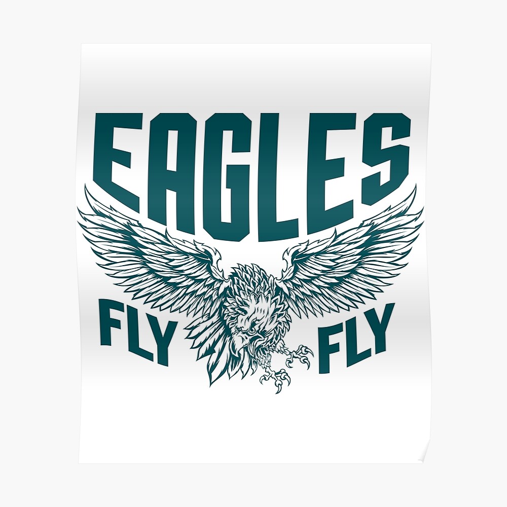 Philadelphia Eagles FLY EAGLES FLY Official NFL Football Team Logo Del –  Sports Poster Warehouse