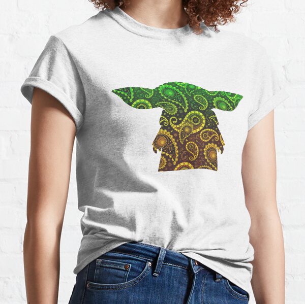 Teardrop Mandala Silhouette - Alien Forest - White Background Classic T-Shirt