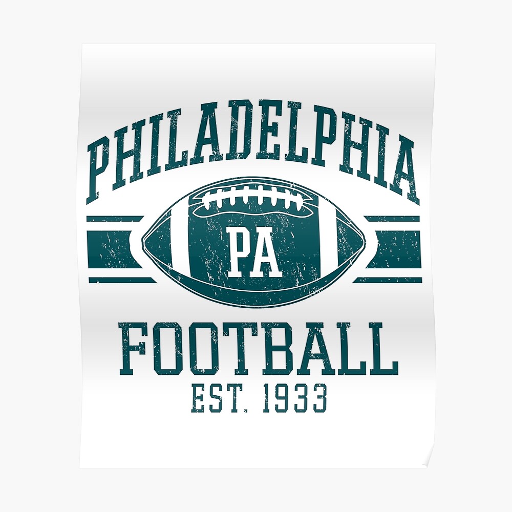 Philadelphia Eagles Football Team Retro Logo Pennsylvania License Plate Art  Art Print