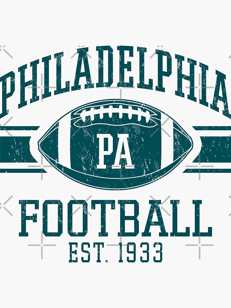 Vintage Philadelphia PA Retro Eagles Football Team Goalline Logo Philly  Sport Gift Sticker for Sale by CameronReids