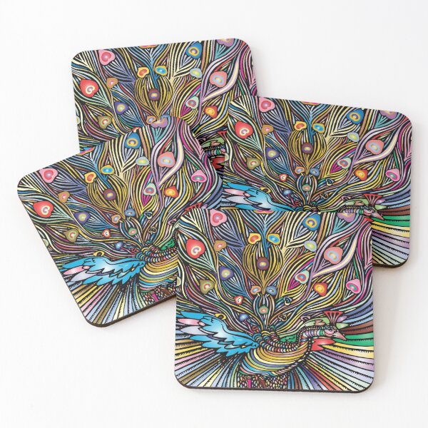 Item preview,  Colorful Peacock background designed and sold by Jain123.