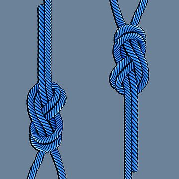 Figure eight knot in the rope for mountaineering - free climbing | Art  Board Print