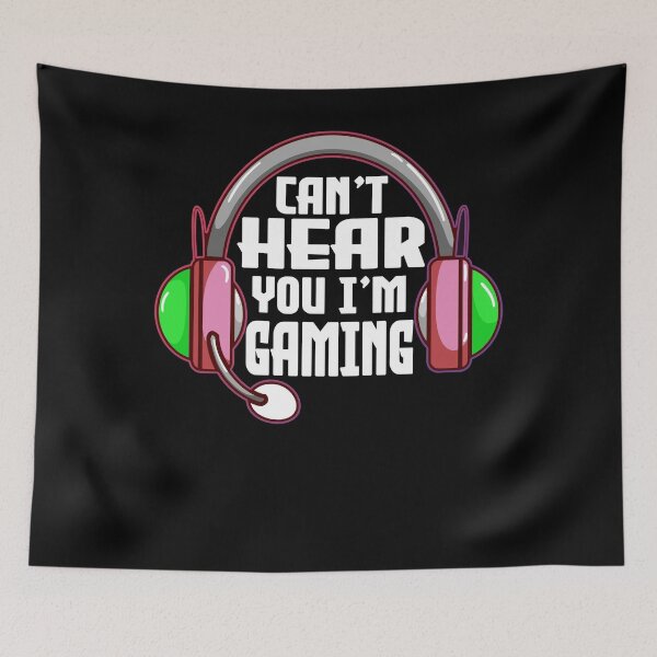 Item preview, Can't Hear You I'm Gaming Funny Vintage Gamer Gift Headset designed and sold by marcek.