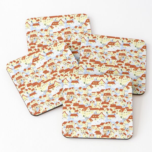 Item preview, Cartoon town. Seamless pattern small old houses. designed and sold by lantica.
