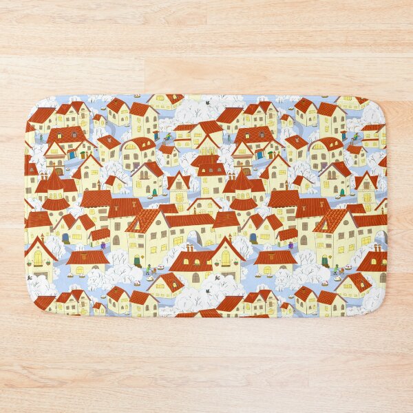 Item preview, Cartoon town. Seamless pattern small old houses. designed and sold by lantica.