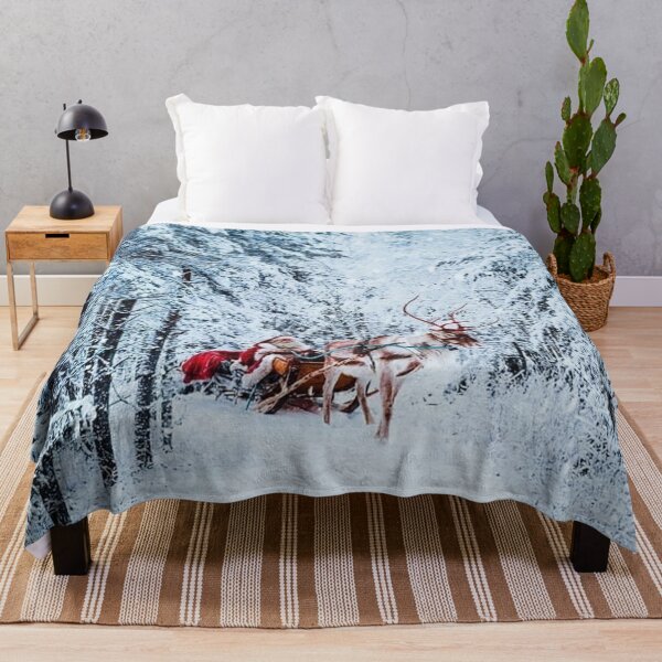 Item preview, Santa Claus and his sleigh in the snow designed and sold by 42youbest.