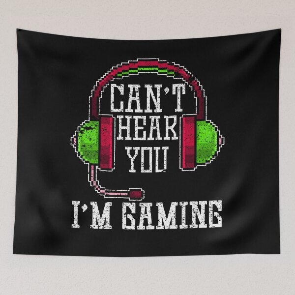 Item preview, Can't Hear You I'm Gaming Funny Vintage Gamer Gift Headset designed and sold by marcek.
