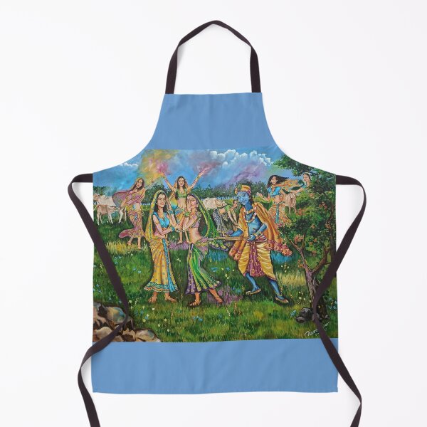 Item preview, Radha & Krishna Playing Holi At Vrindavan designed and sold by HerendraSwarup.