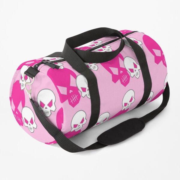 Pink Skeleton Skulls Street Skater Punk Wear Pattern Duffle Bag
