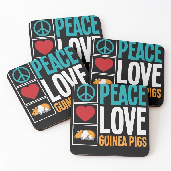 Item preview, Peace Love Guinea Pigs cute fluffy design designed and sold by Grinover.