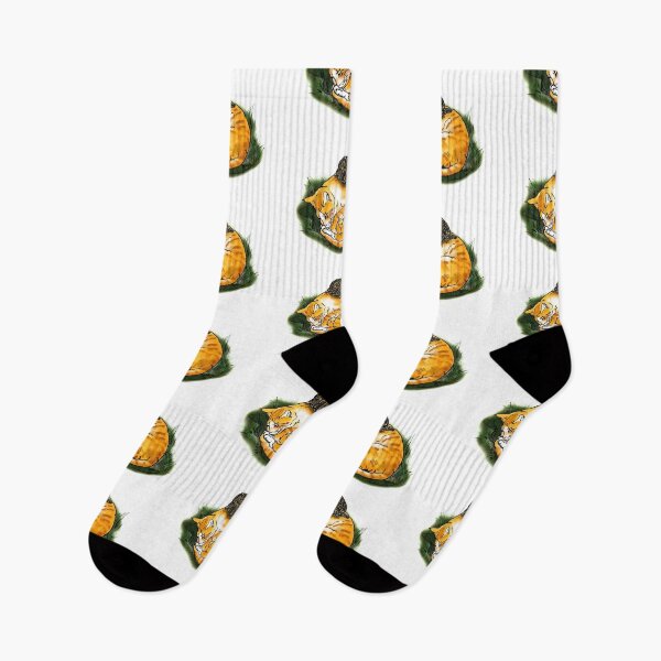 Item preview, Sleeping Orange Cat And Turtle Portrait designed and sold by BohoMoon.