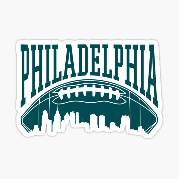 Retro Distressed Philly Sports Logo Green - Philly - Sticker