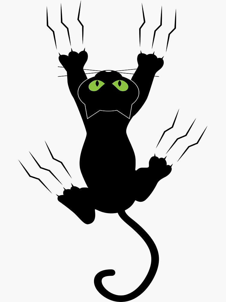 "Cat scratch" Sticker by Flyawers Redbubble