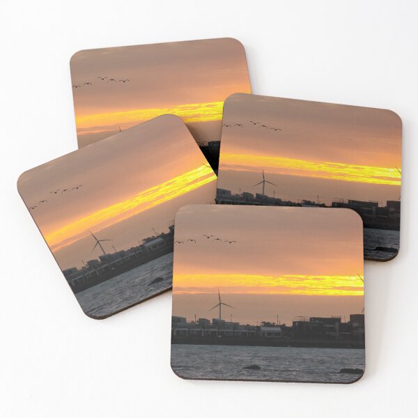 Item preview, The windmill in the sunrise and the flying of migratory birds is beautiful view, Jeju island in Korea designed and sold by human8891.