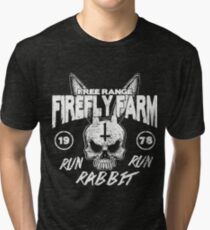 Firefly Farms run rabbit run Tri-blend T-Shirt