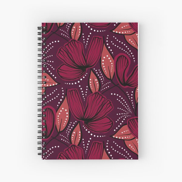 Crimson hibiscus Spiral Notebook
