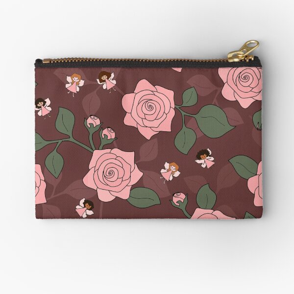 Item preview, Roses and Fairies Pattern  - brown background designed and sold by nutmegfairy.