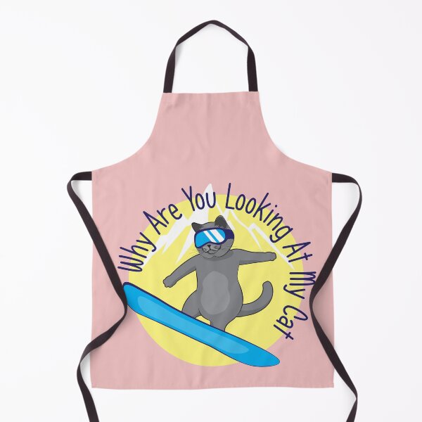 Item preview, Why Are You Looking At My Cat - Funny Snowboarding designed and sold by MiloCuteCat.