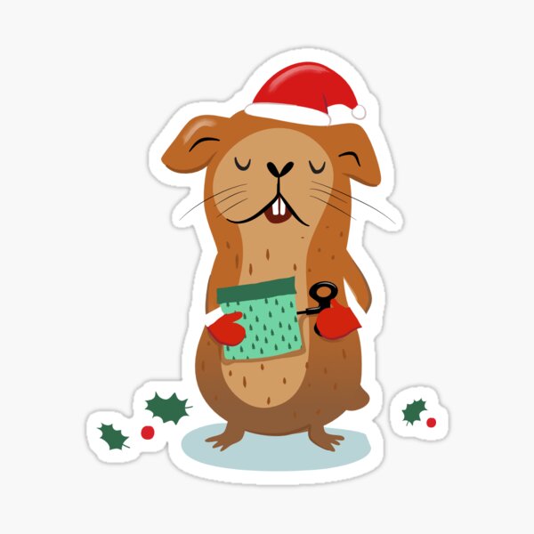 Christmas guinea pigs Sticker