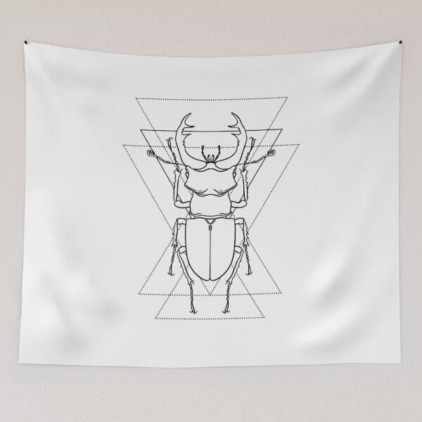 Item preview, stag beetle, sacred geometry, crab claws on insect body, sacred animal designed and sold by Mariuki Flow.