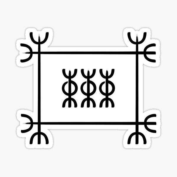 Bastones mágicos islandeses, tatuaje de runas vikingas, timón de