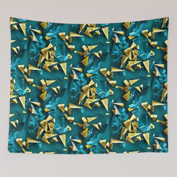 Item preview,  blue and golden beautiful design designed and sold by Shipra Gupta.