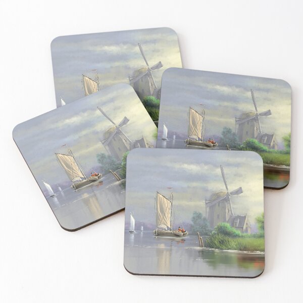 Item preview, Digital paintings landscape, dutch windmill in the netherlands designed and sold by Yaroslav Chyzhevskyi.