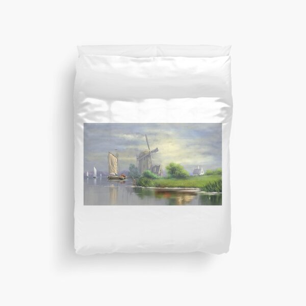 Item preview, Digital paintings landscape, dutch windmill in the netherlands designed and sold by Yaroslav Chyzhevskyi.