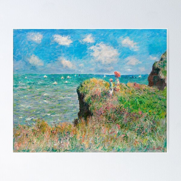 Vista previa del artículo con la obra «1882-Claude Monet-Cliff Walk en Pourville-66 x 82», diseñado y vendido por paulrommer.