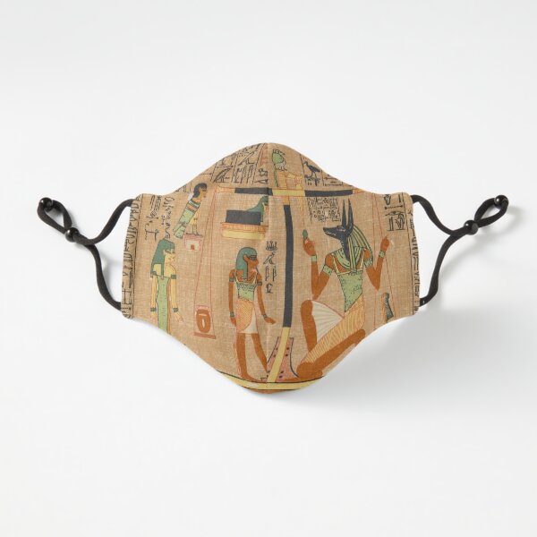 Egyptian Art: Weighing of the Heart in the Duat using the feather of Maat as the measure in balance Fitted 3-Layer