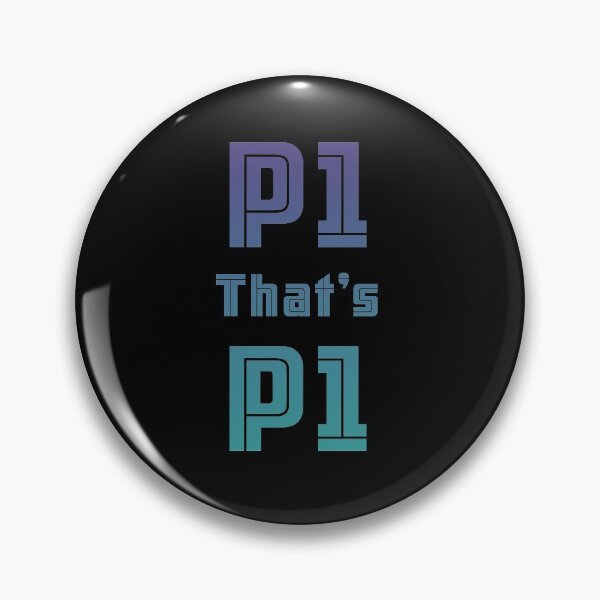 Item preview, P1, that's P1! Best message in F1 designed and sold by CaptainWheels.