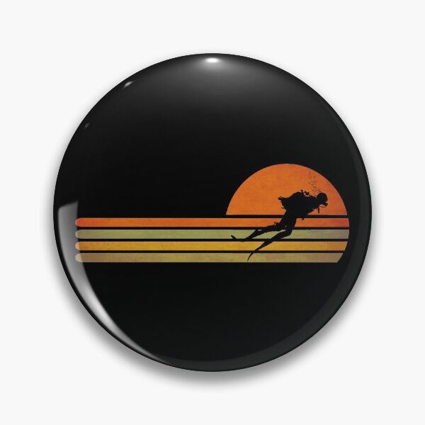 Item preview, Retro Vintage sunset Scuba Diving for scuba diving lovers designed and sold by Space Art.