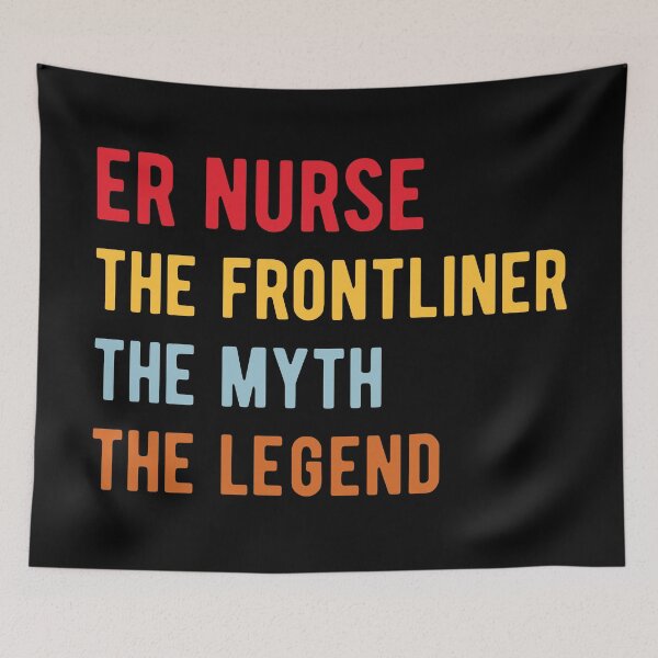 Item preview, ER Nurse The Frontliner The Myth The Legend Retro Vintage designed and sold by MSA-42.