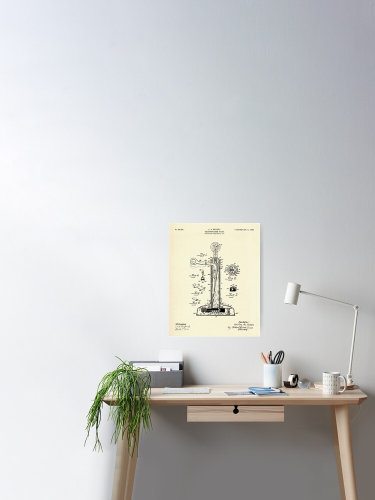 Telephone Desk Stand 1908 Poster By Paulrommer Redbubble