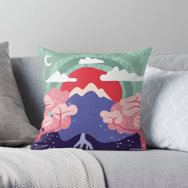 Mont Fuji Vert Coussin