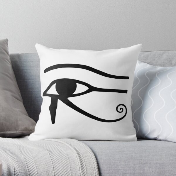 Egyptian Art: Eye of Horus Throw Pillow