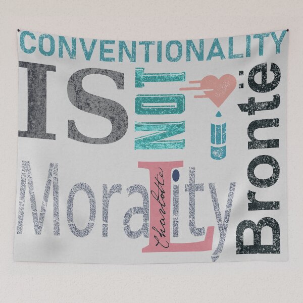 Item preview, Letterpress Charlotte Bronte Quote 1 designed and sold by MarbleCloud.