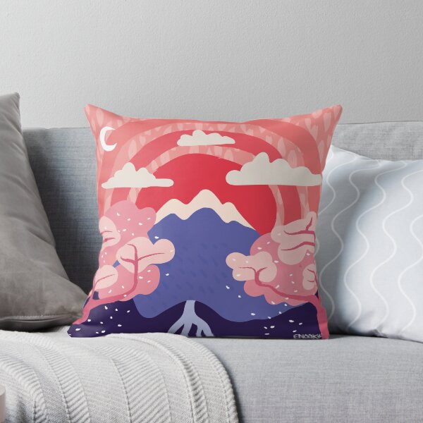 Mont Fuji Rose Coussin