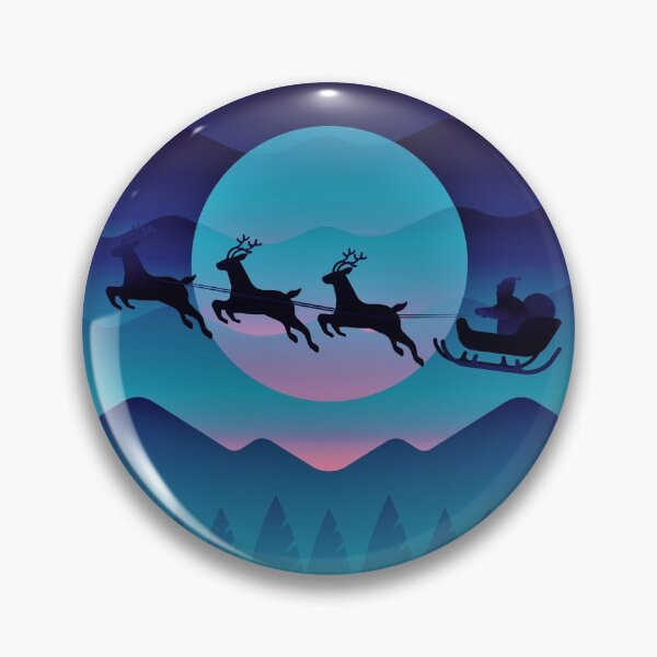 Item preview, Santa With Reindeer Flying Over the Horizon designed and sold by NUKMARKUS.