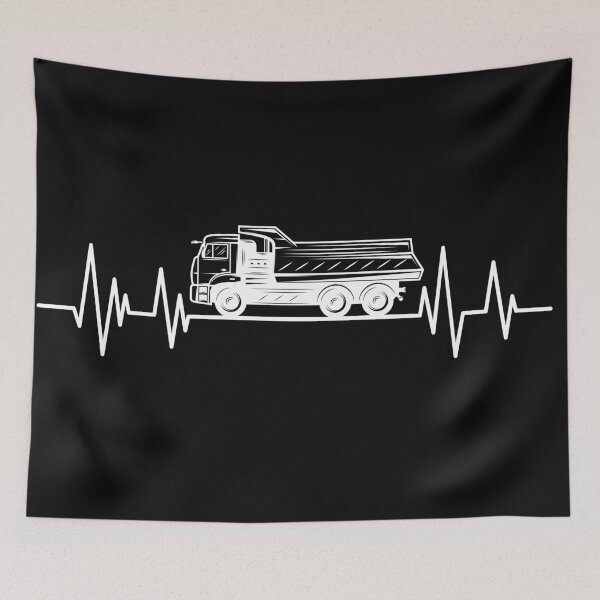 Item preview, Dump Truck Driver heartbeat Birthday dumptruck lover  designed and sold by ELmezz.