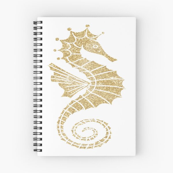 Item preview, Beach Theme Seahorse Ocean Sea Fish Print Gold designed and sold by peachyline.