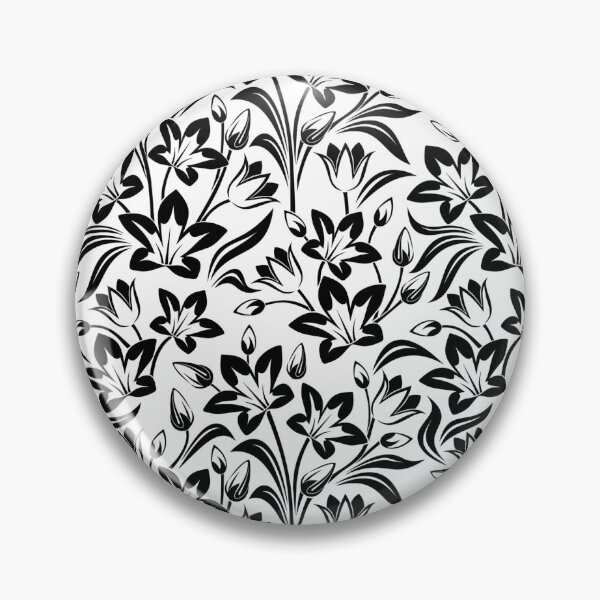 Item preview, Black and White flowers floral art work designed and sold by shivani21061993.