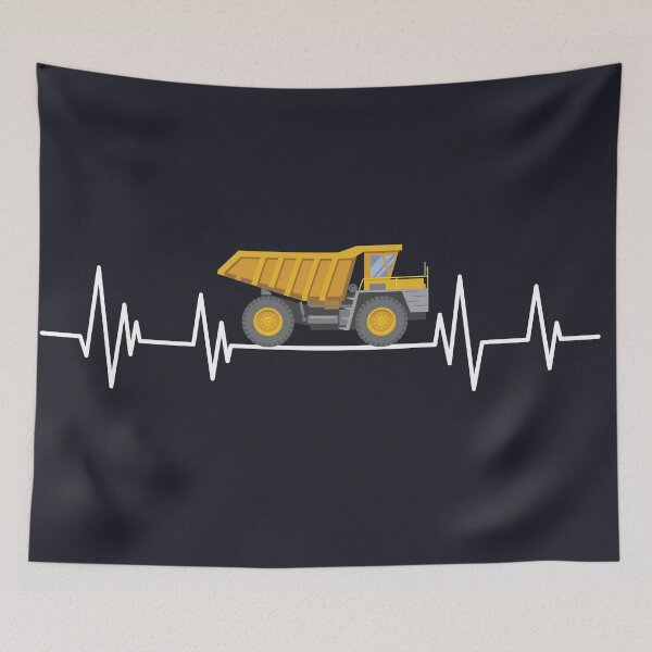 Item preview, Dump Truck Driver heartbeat Birthday dumptruck lover  designed and sold by ELmezz.