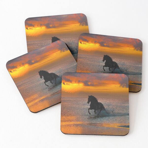 Item preview,  Galloping horse on the beach at sunset designed and sold by 42youbest.